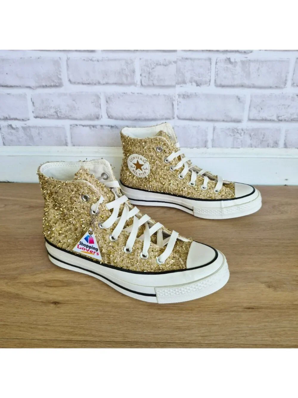 ⭐Converse Chuck 70 Hi Metallic Size 5.5 Men's shoes Sneakers Gold White A16401C